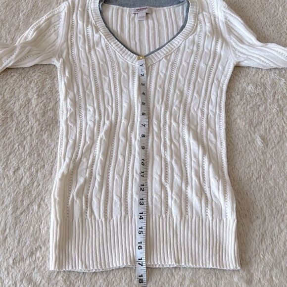 Arizona Jeans knit sweater gray and white size large - Picture 9 of 15